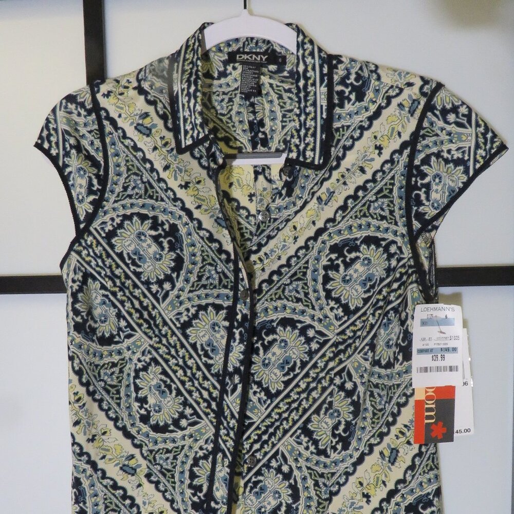 Two piece Donna Karan blouse and skirt set